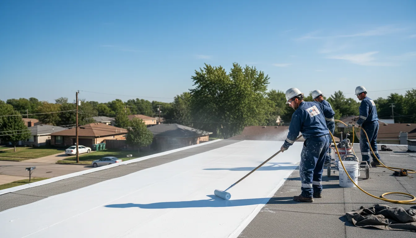 Commercial roof coating in Scotrun, PA near me